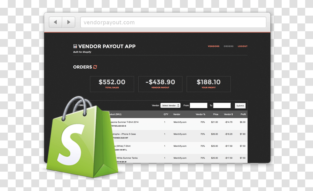Vendor Payout Integrated With Shopify Payout Vendor Payout Shopify Account, File, Scoreboard, Bag Transparent Png