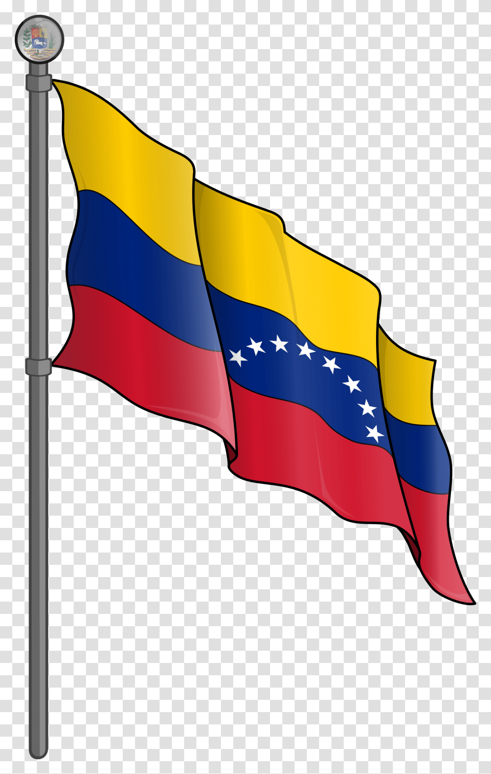 Venezuela Clipart Bandera De Venezuela Con Hasta, Flag, American Flag Transparent Png
