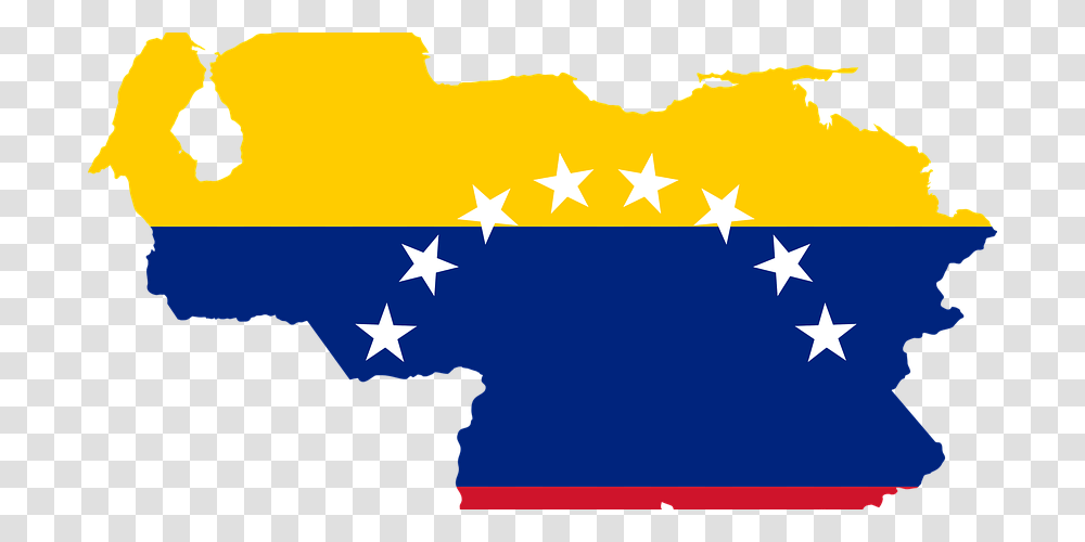Venezuela Country Outline With Flag Clipart Download Venezuela Flag Over Country, Outdoors, Nature, Star Symbol Transparent Png