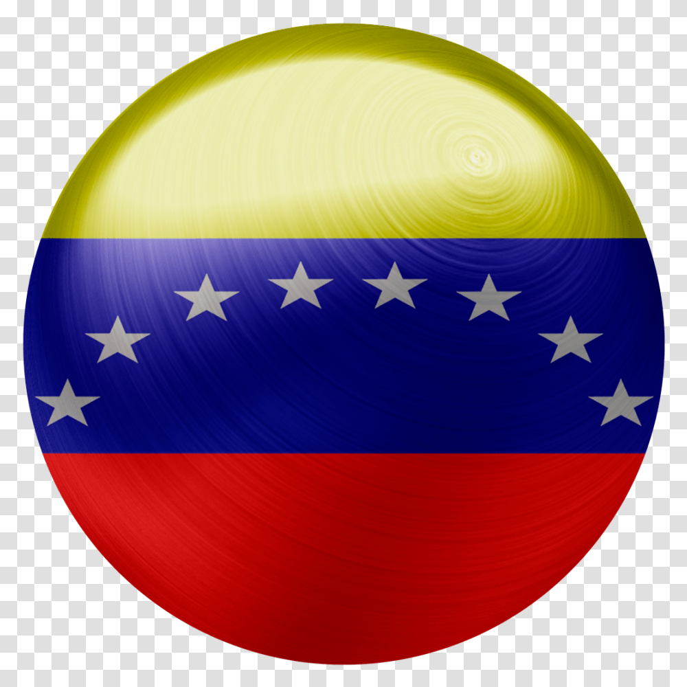 Venezuela Flag Country Nation Symbol National Bandera Venezuela Redonda, Balloon, Sphere, Star Symbol, Astronomy Transparent Png