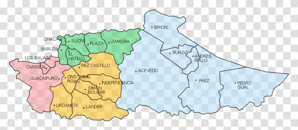 Venezuela Miranda, Plot, Map, Diagram, Atlas Transparent Png