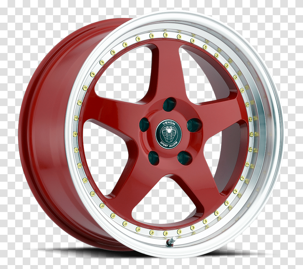 Venom 11 Red With Machined Lip Venom 11 Wheels, Tire, Car Wheel, Alloy Wheel, Spoke Transparent Png