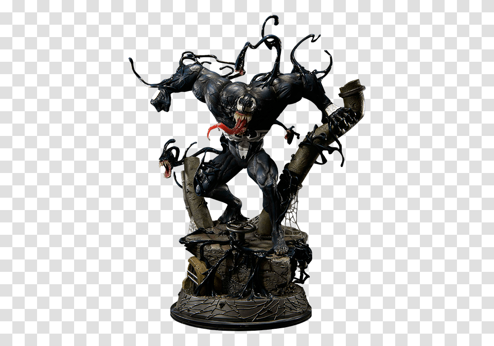 Venom Dark Origin Statue, Person, Helmet, Suit Transparent Png