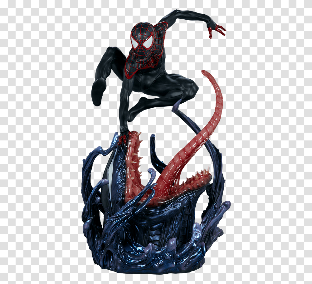 Venom Spider Man Miles Morales Figure, Dragon, Helmet, Apparel Transparent Png