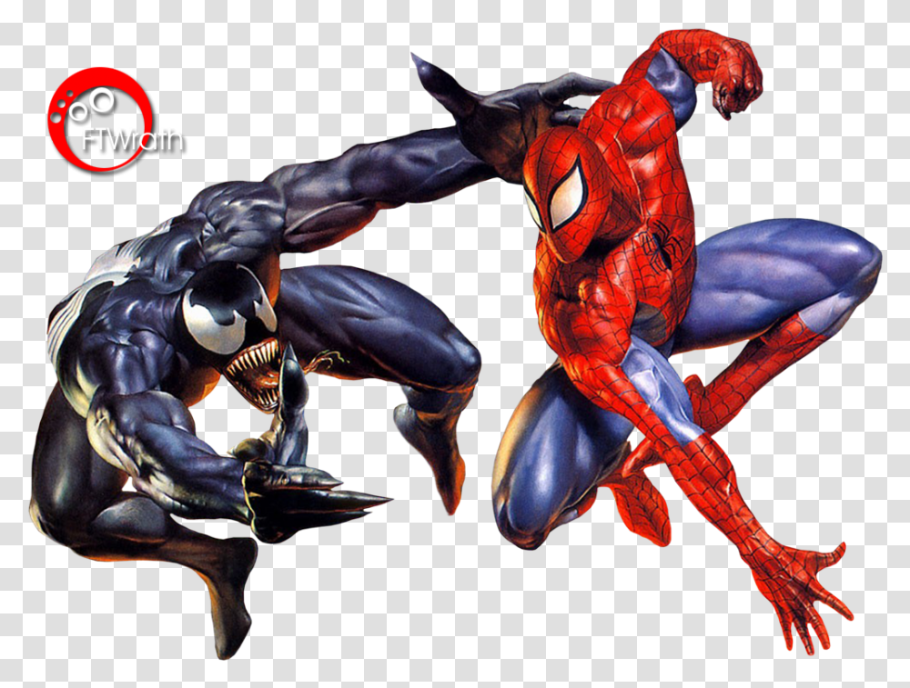 Venom Spiderman Logo Venom And Spiderman, Person, Batman, Hand, Alien Transparent Png