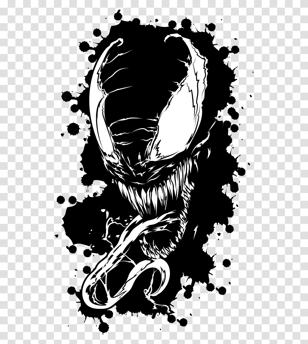 Venom, Stencil, Wasp, Invertebrate, Animal Transparent Png