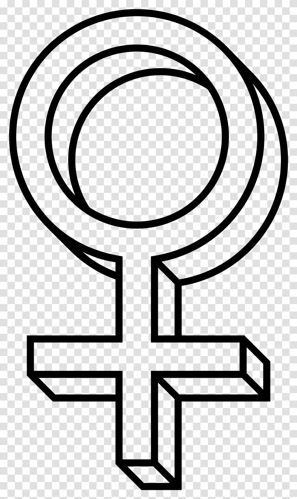 Venus Female Symbol Wireframe 3d Background Venus Symbol, Gray Transparent Png