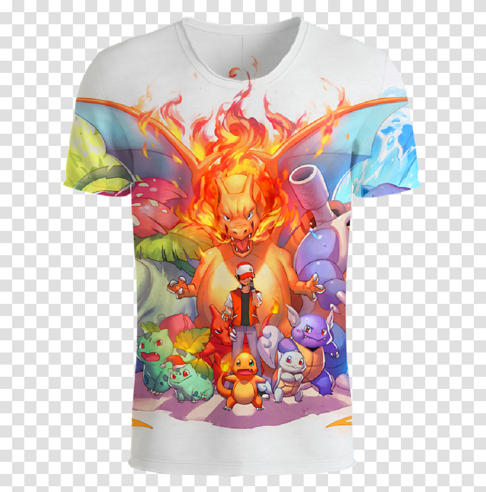Venusaur Charizard Blastoise Pokemon First Generation Shirt, Clothing, Apparel, Dye, T-Shirt Transparent Png