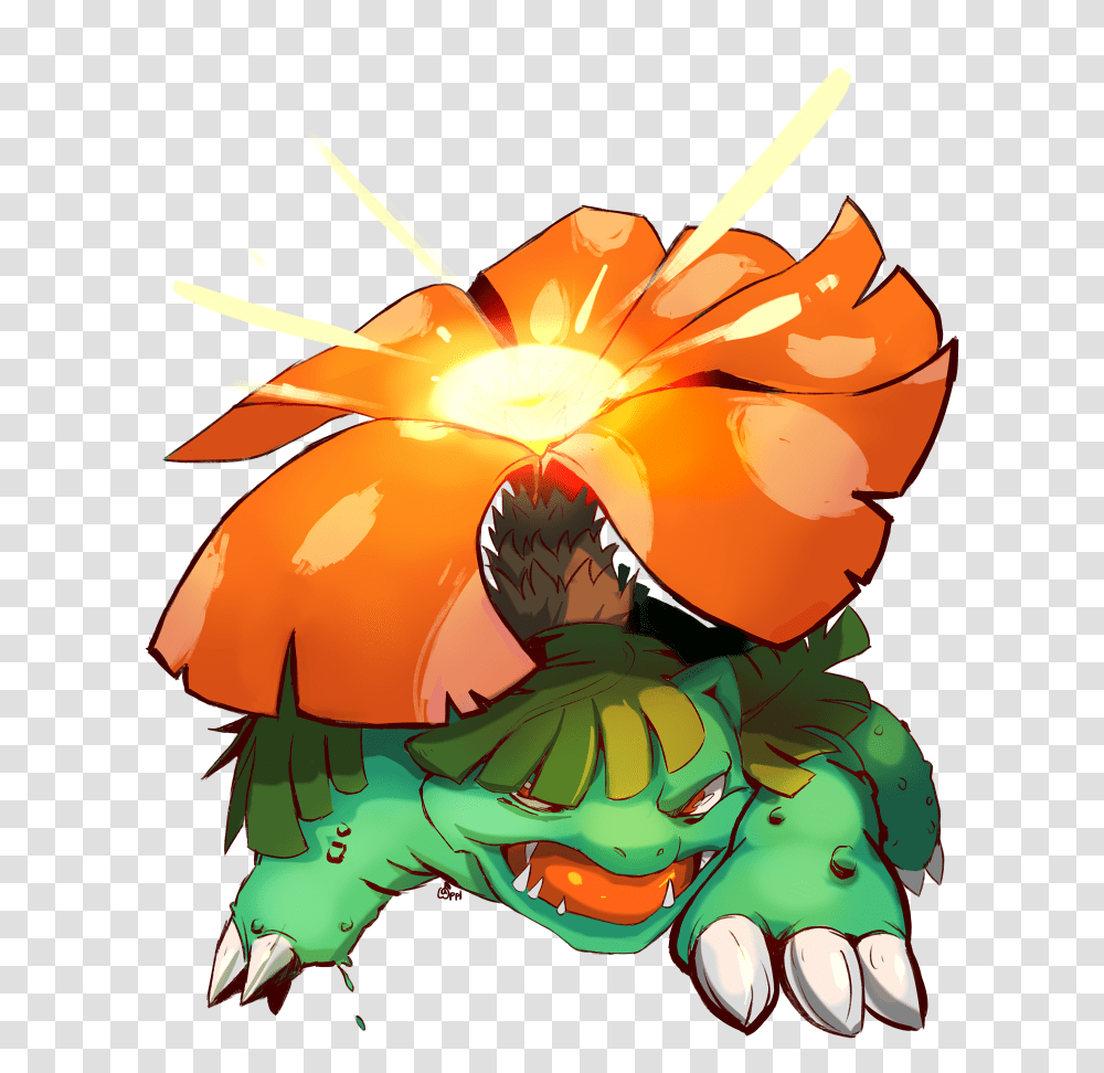 Venusaur Used Solar Beam By Zeighous Cartoon, Plant, Outdoors, Nature Transparent Png
