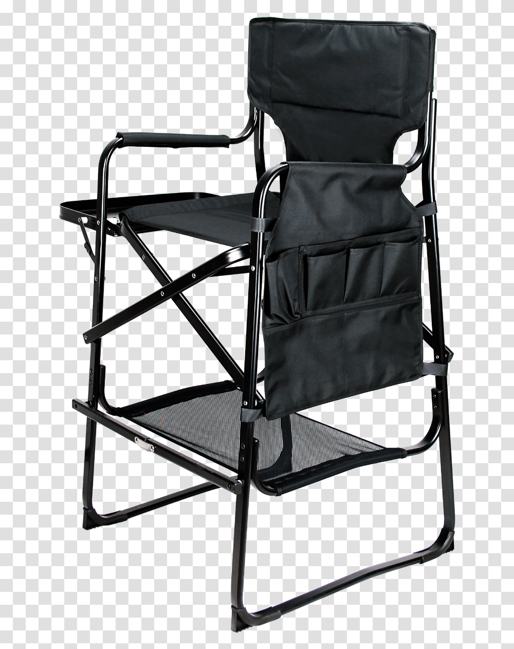 Ver Beauty Black Tall Aluminum Director Chair With Chair, Furniture, Wheelchair, Armchair Transparent Png