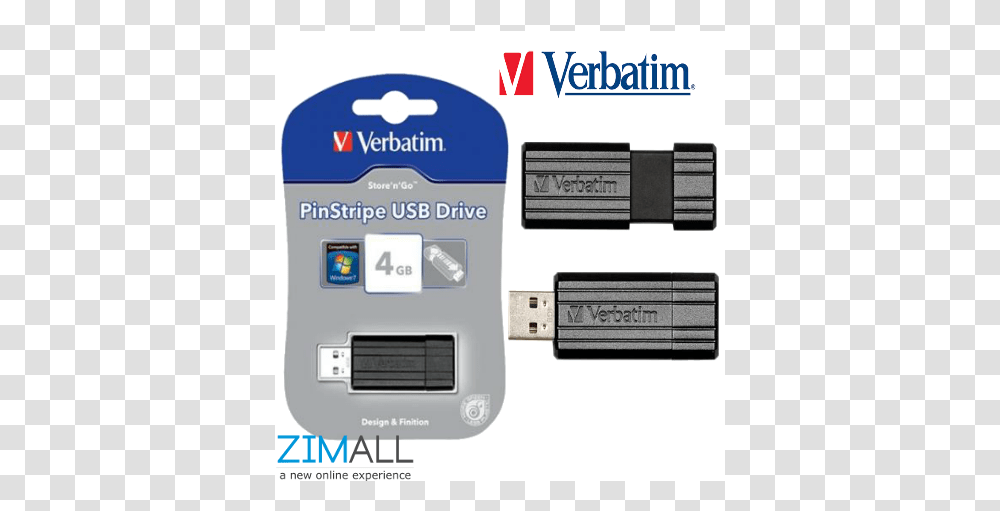 Verbatim 32gb Pinstripe Usb Drive, Electronics, Computer, Adapter, Hardware Transparent Png