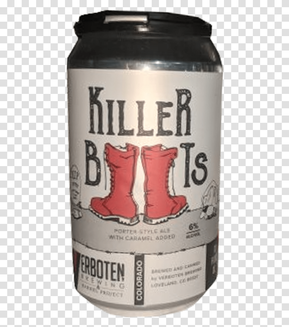 Verboten Killer Boots 6pk Cans Cylinder, Alcohol, Beverage, Beer, Liquor Transparent Png