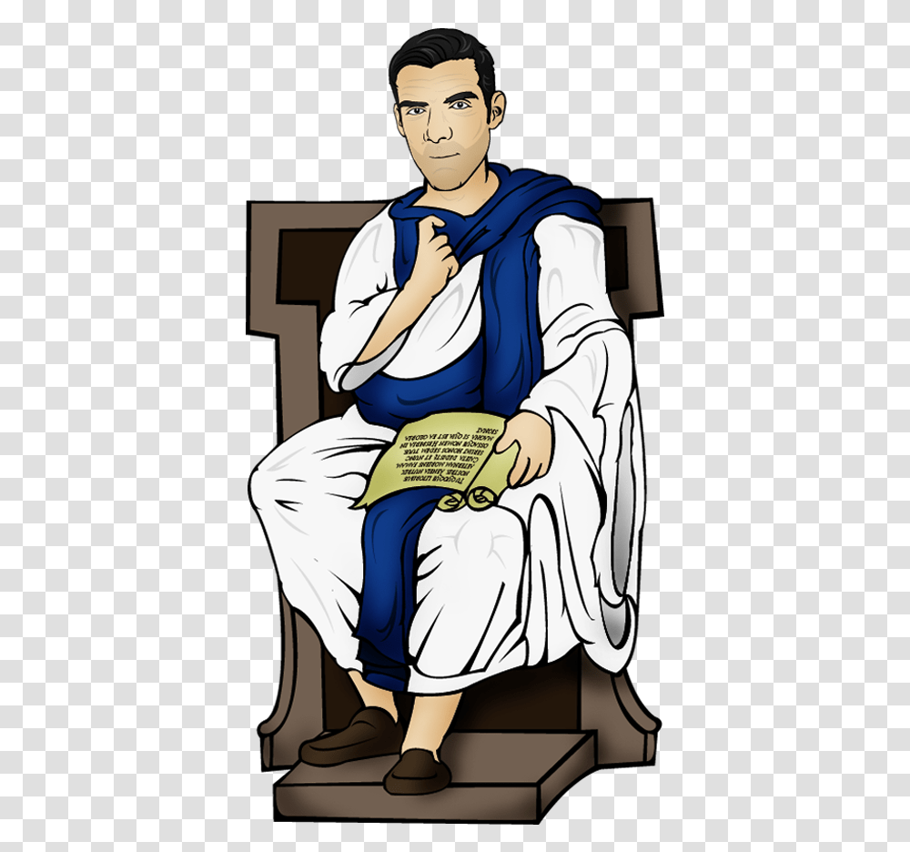 Vergil Sitting, Person, Book, Comics, Hug Transparent Png