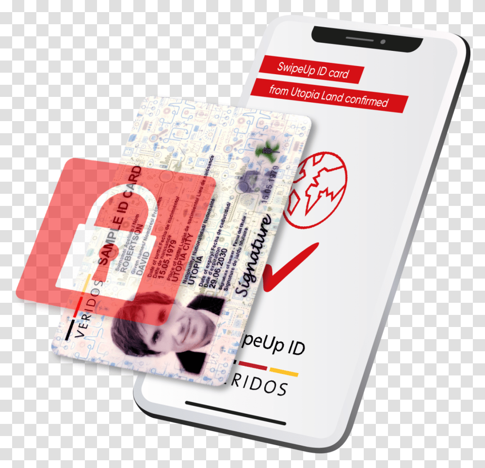 Veridos Presents Smartphone Based Verification Solution For Mobile Phone, Text, Id Cards, Document, Driving License Transparent Png