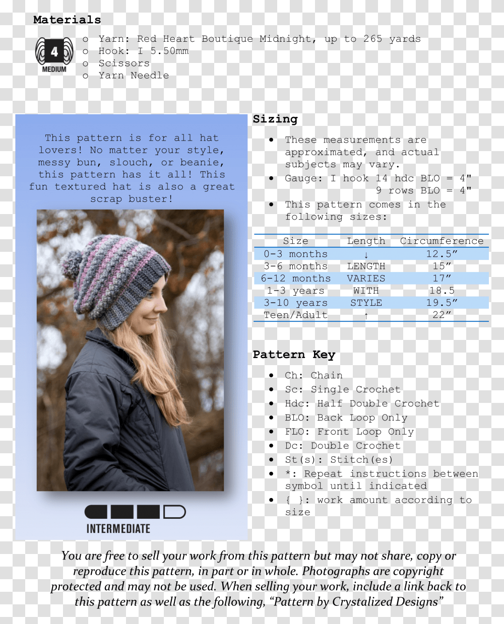 Verity Beanie Slouch Or Messy Bun Free Crochet Pattern Beanie, Apparel, Person, Human Transparent Png
