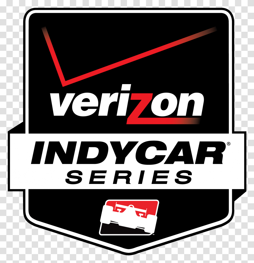 Verizon Indy Car Logo In Black Cars Racing, Label, Text, Symbol, Sticker Transparent Png