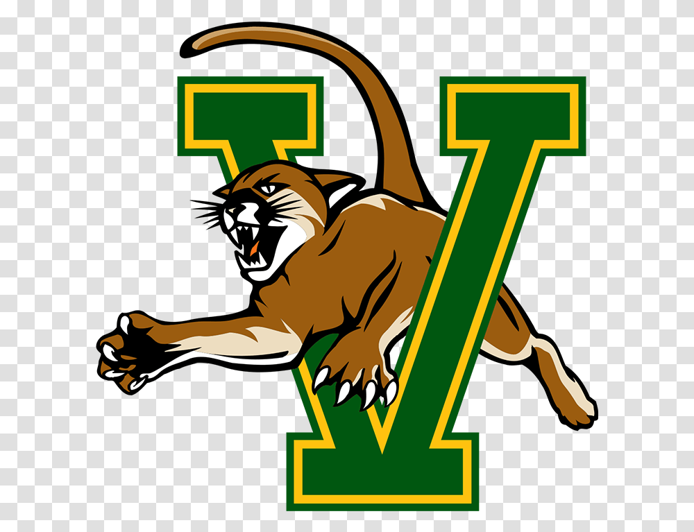 Vermont Catamounts Logo University Of Vermont Catamounts, Wildlife, Animal, Mammal, Symbol Transparent Png