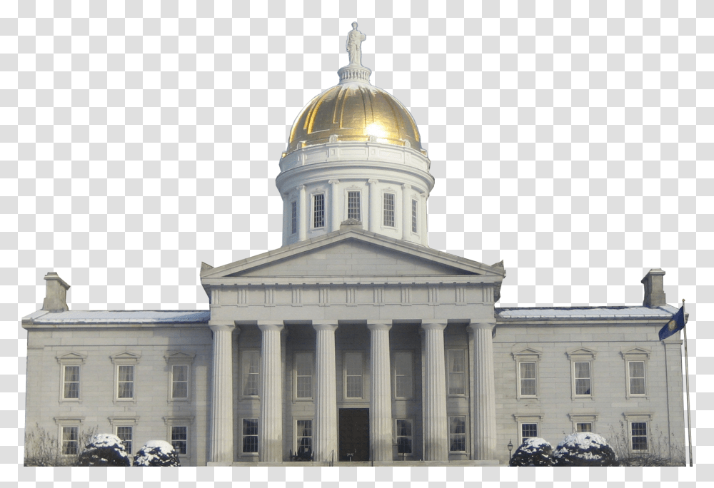 Vermont State House, Dome, Architecture, Building, Pillar Transparent Png