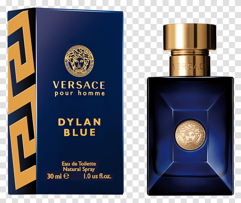 Versace Dylan Blue, Bottle, Cosmetics, Perfume Transparent Png