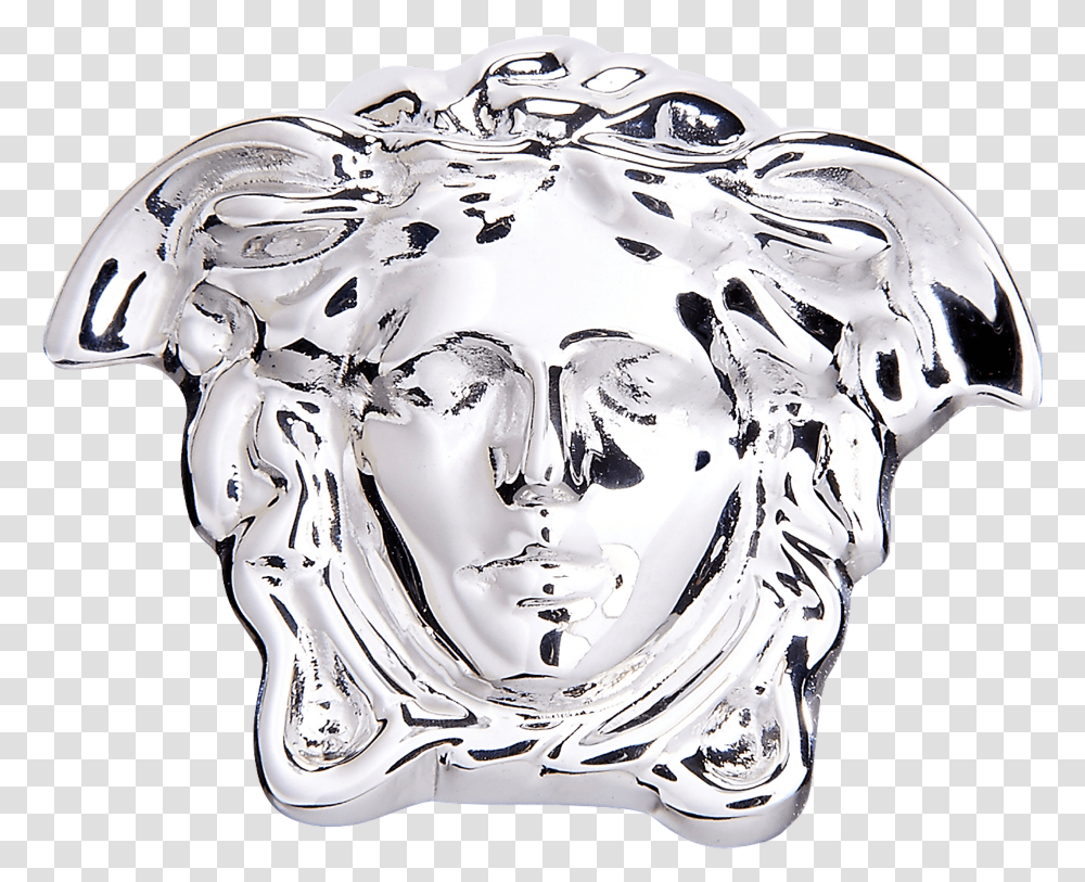 Versace Logo Silver Freetoedit Illustration, Drawing, Pottery, Glass Transparent Png