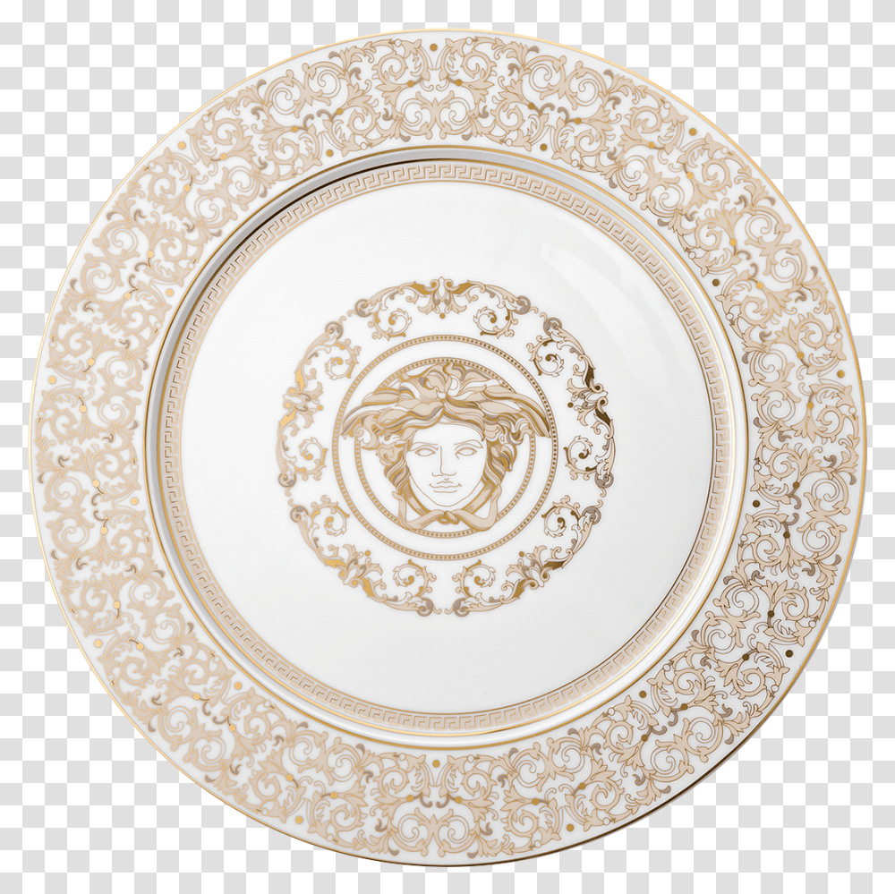 Versace Medusa Gala Service Plate 33cm Home Collection Us Online Store Circle, Platter, Dish, Meal, Food Transparent Png