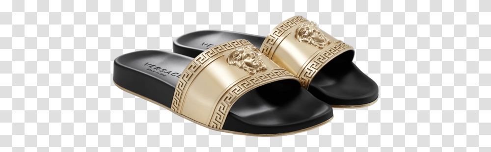 Versace Slides Medusa, Apparel, Gold, Ring Transparent Png