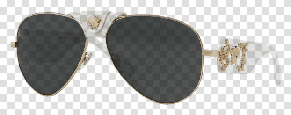Versace White Baroque Aviator Sunglasses Versace, Accessories, Accessory, Goggles Transparent Png