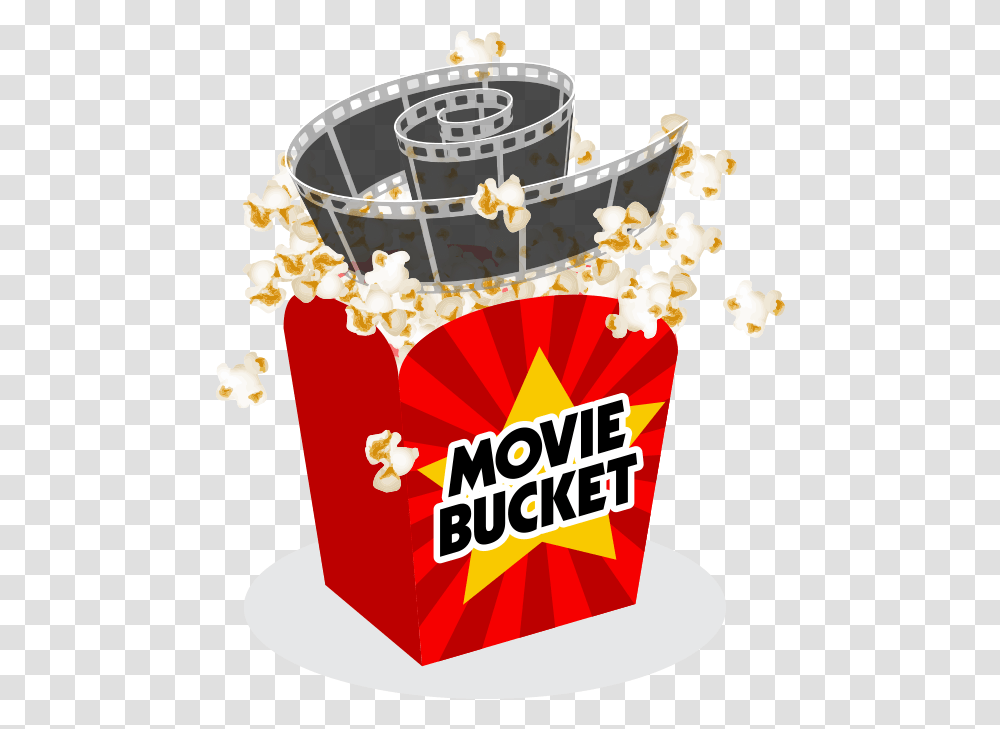 Versi Movie Bucket App Logo For Movie App, Popcorn, Food, Birthday Cake, Dessert Transparent Png