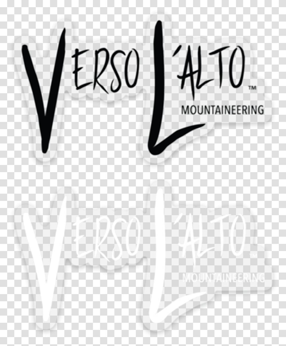 Verso Lalto Mountaineering Logo Calligraphy, Text, Label, Poster, Advertisement Transparent Png