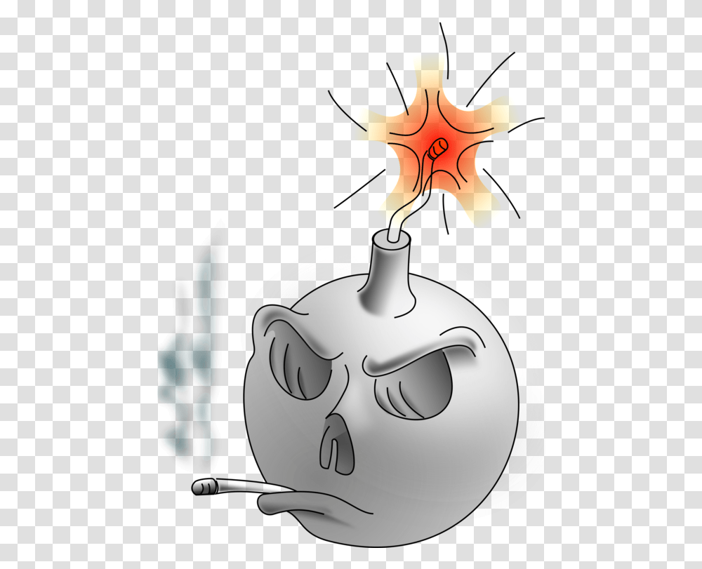 Vertebratecartoonnose Clipart Royalty Free Svg Smoking Bomb Clipart, Plant, Sphere, Weapon, Weaponry Transparent Png