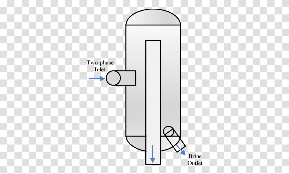 Vertical Bottom Outlet Cyclone Separator Download Diagram, Text, Mailbox, Letterbox, Number Transparent Png