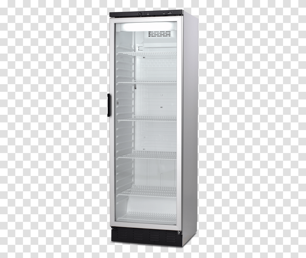 Vertical Glass Door Freezer, Appliance, Refrigerator Transparent Png