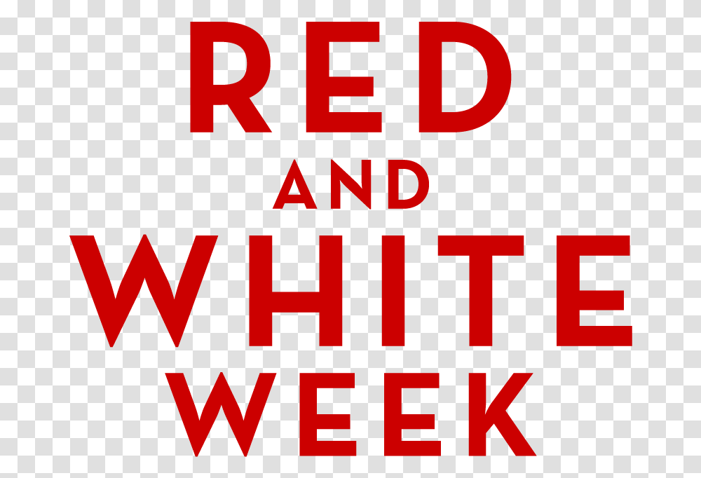Vertical Red And White Week Logo Red And White Text, Alphabet, Number, Word Transparent Png