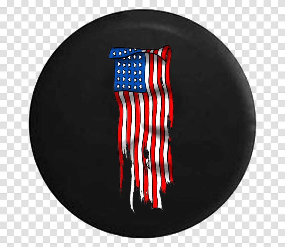 Vertical Tattered Flag, American Flag, Logo, Trademark Transparent Png