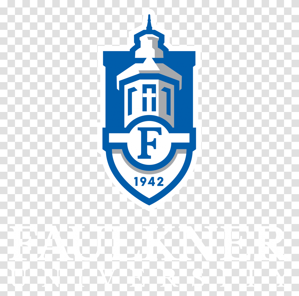 Vertical White Faulkner University Logo, Trademark, Emblem, Armor Transparent Png