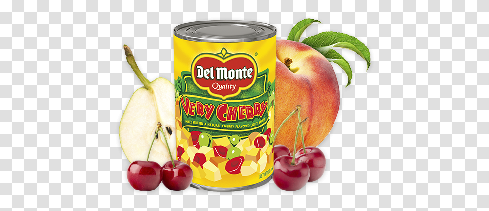 Very Cherry Mixed Fruit Del Monte Diced Peaches No Sugar Added Nutrition, Plant, Food Transparent Png