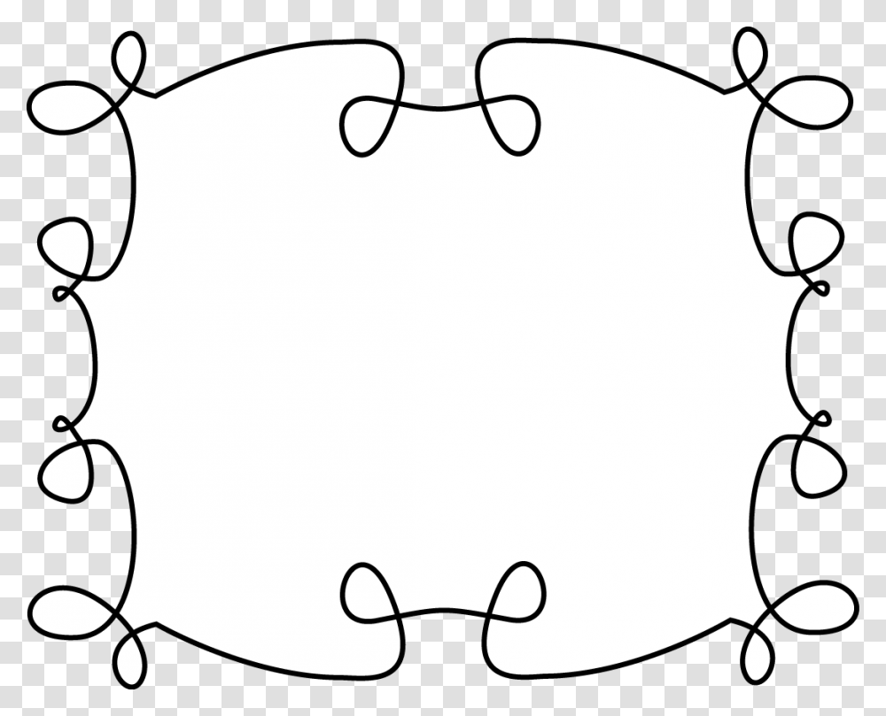 Very Curly Wide Frame, Pillow, Cushion, Stencil Transparent Png