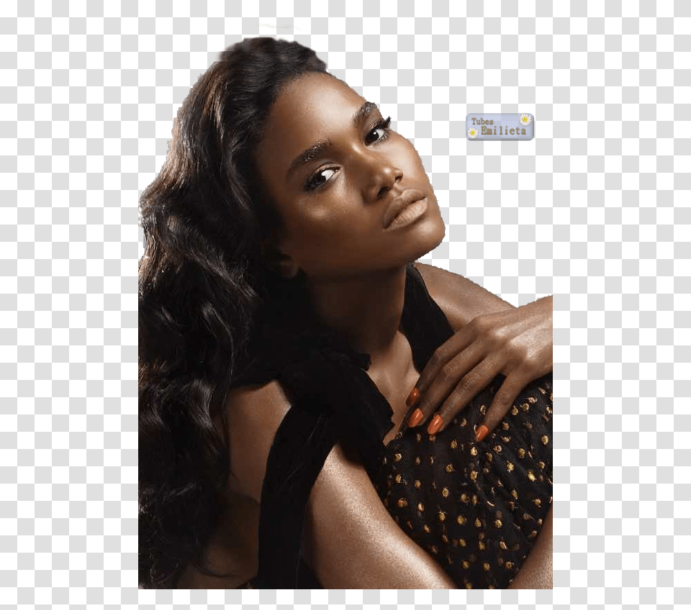 Very Dark Black Skinned Woman, Person, Face, Evening Dress, Robe Transparent Png