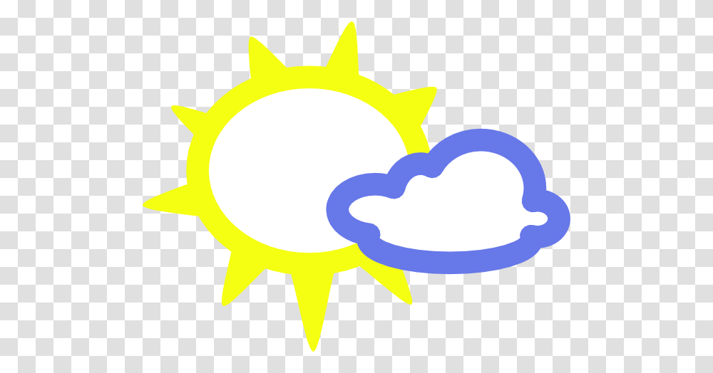 Very Light Clouds And Sun Weather Symbols Clip Art, Nature, Outdoors, Sky Transparent Png