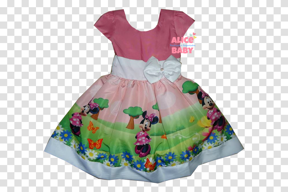 Vestido Minnie Rosa 6 Anos, Dress, Costume, Female Transparent Png