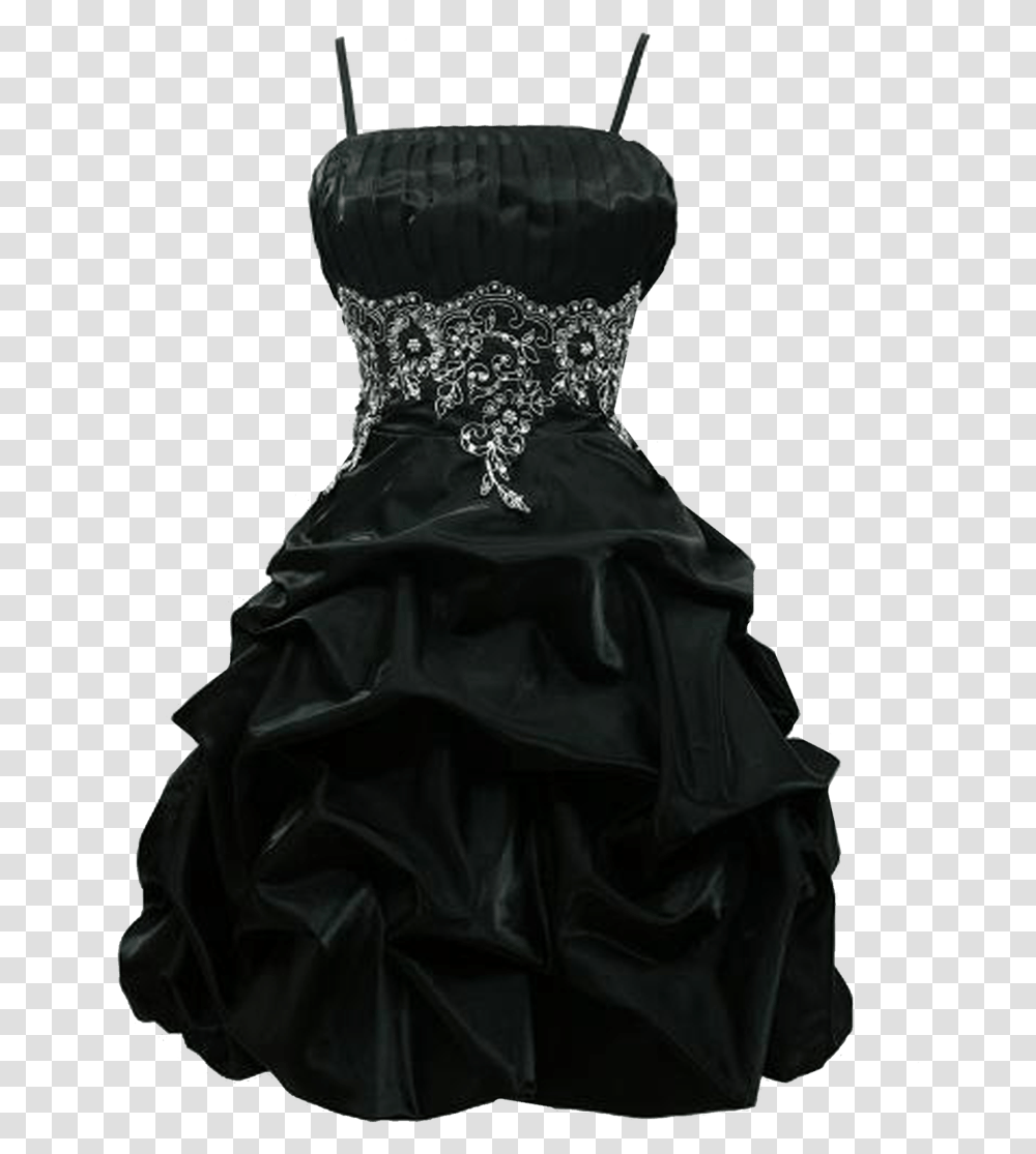 Vestido Negro Fiesta Black Dress, Apparel, Evening Dress, Robe Transparent Png