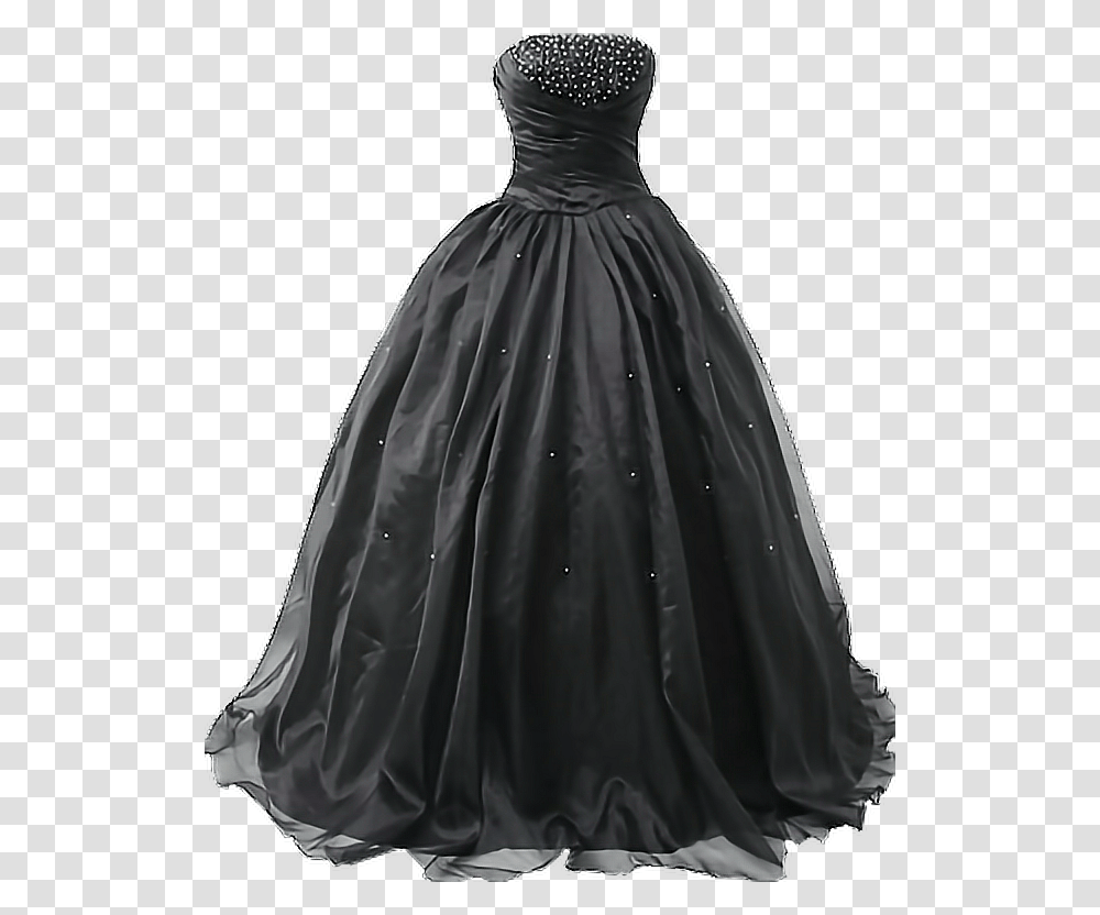 Vestido Tumblr Lindo New Black Vestidonegro Masquerade Ball Black Ball Gown Wedding Dresses, Apparel, Female, Person Transparent Png