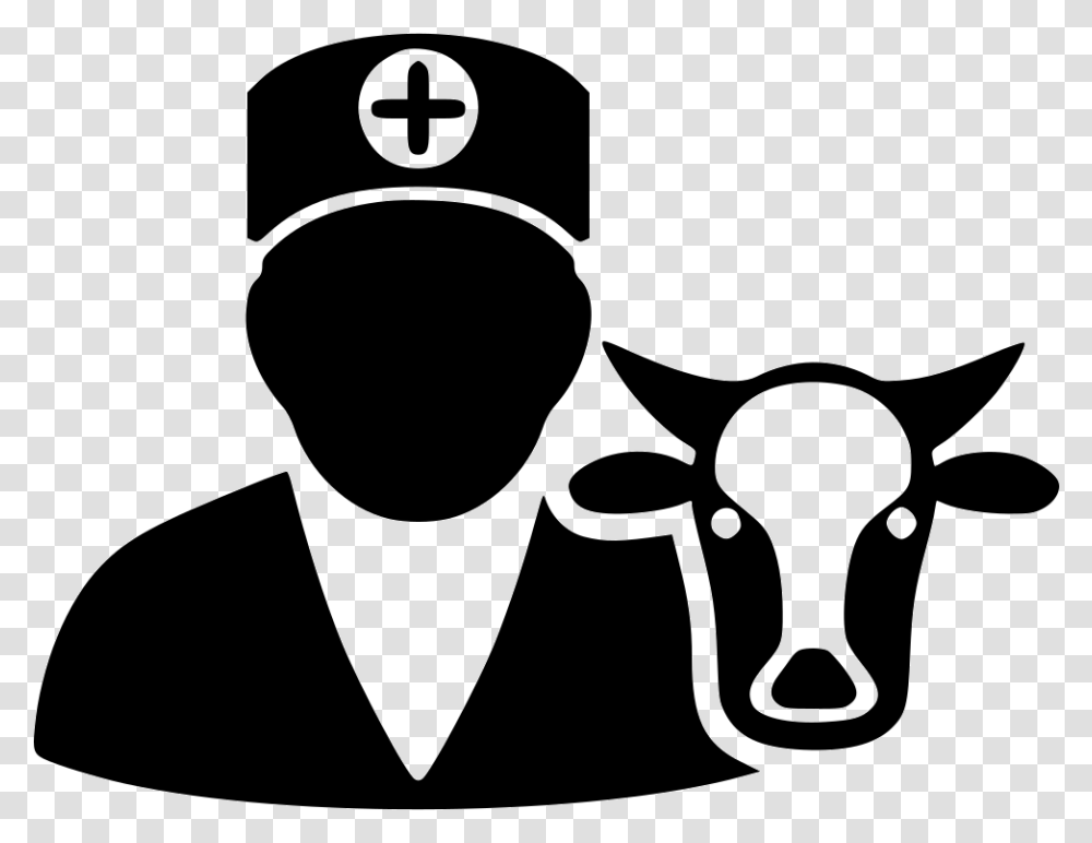 Vet Doctor Appointment Icon, Stencil, Cattle, Mammal, Animal Transparent Png