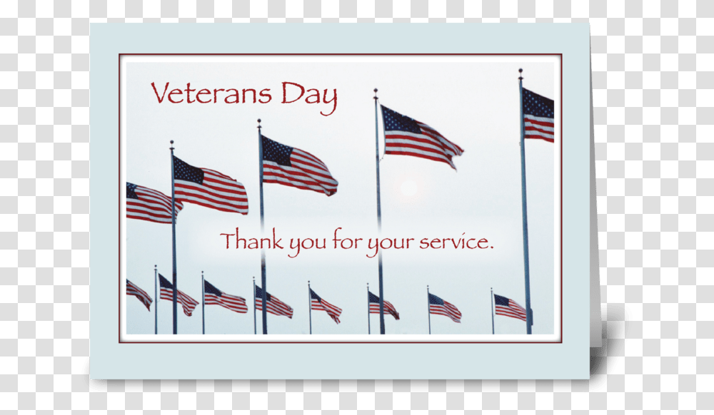 Veterans Day Thank You Flags Greeting Card Flag, American Flag Transparent Png
