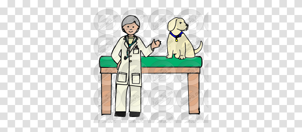 Veterinarian Picture For Classroom Therapy Use, Furniture, Person, Chair, Bed Transparent Png