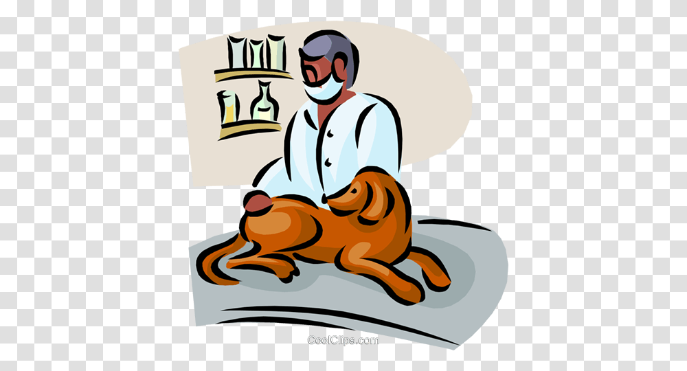 Veterinary With Dog Royalty Free Vector Clip Art Illustration, Poster, Advertisement, Doctor, Animal Transparent Png