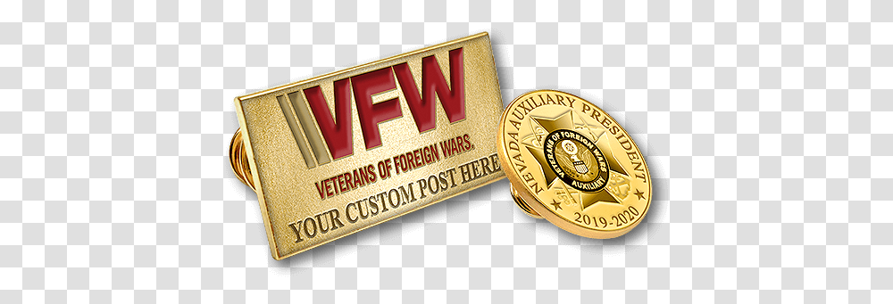 Vfw And Ranger Industries Solid, Text, Gold, Paper, Symbol Transparent Png