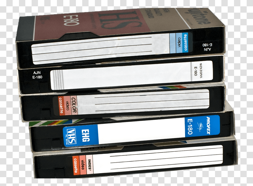 Vhs To Dvd Transfer Stack Of Vhs Tapes, File Binder, Furniture, Text, File Folder Transparent Png