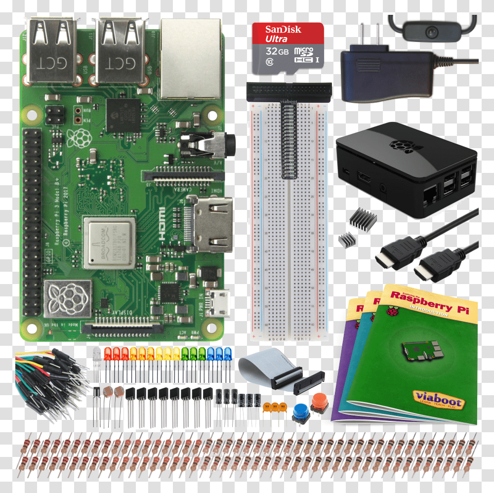 Viaboot Raspberry Pi 3 B Ultimate Kit With Premium Viaboot, Electronics, Hardware, Electronic Chip, Computer Transparent Png
