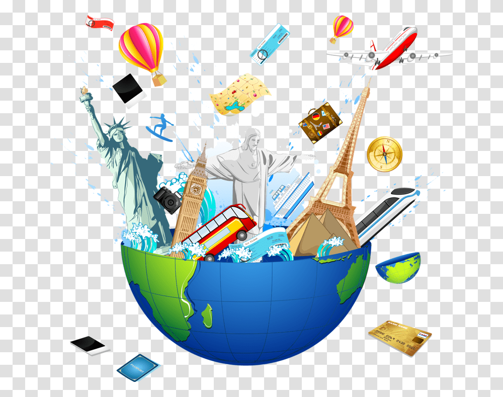 Viagens Pelo Mundo Ciel Vacation Trips Tube Clip Clipart World Travel, Astronomy, Person, Human, Outer Space Transparent Png